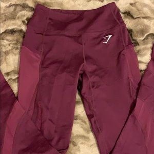 Burgundy Gymshark leggings size Small
